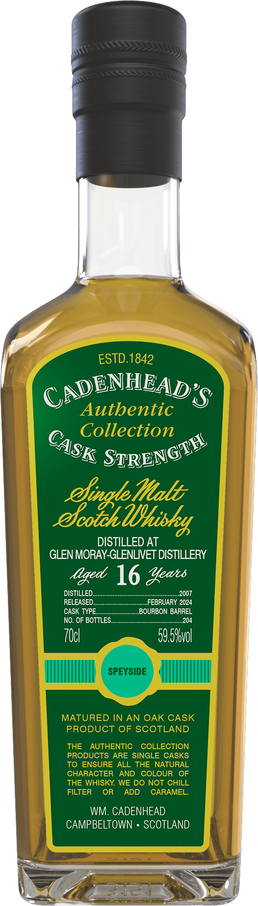 Glen Moray-Glenlivet 16yo 59.5% ABV Single Malt Scotch Whisky 70cl