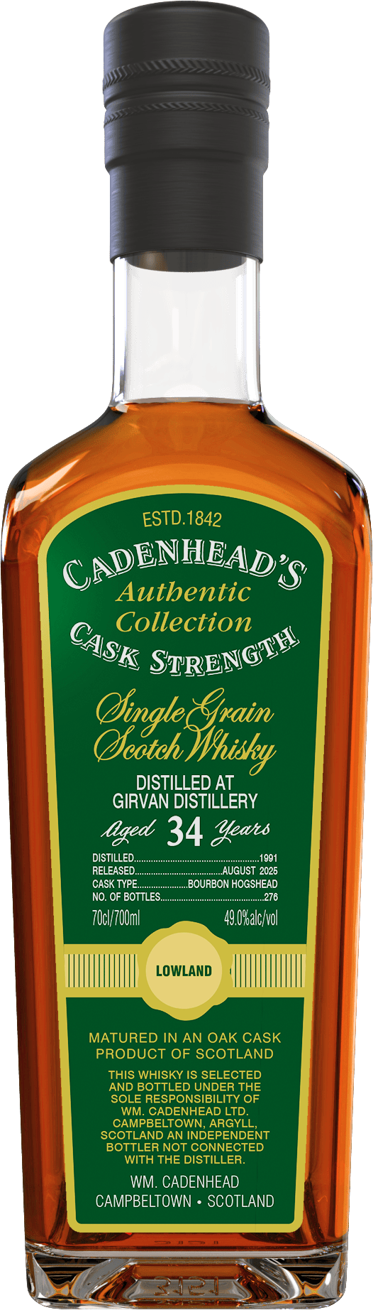 Girvan 34yo 49% abv 70cl Single Grain Whisky