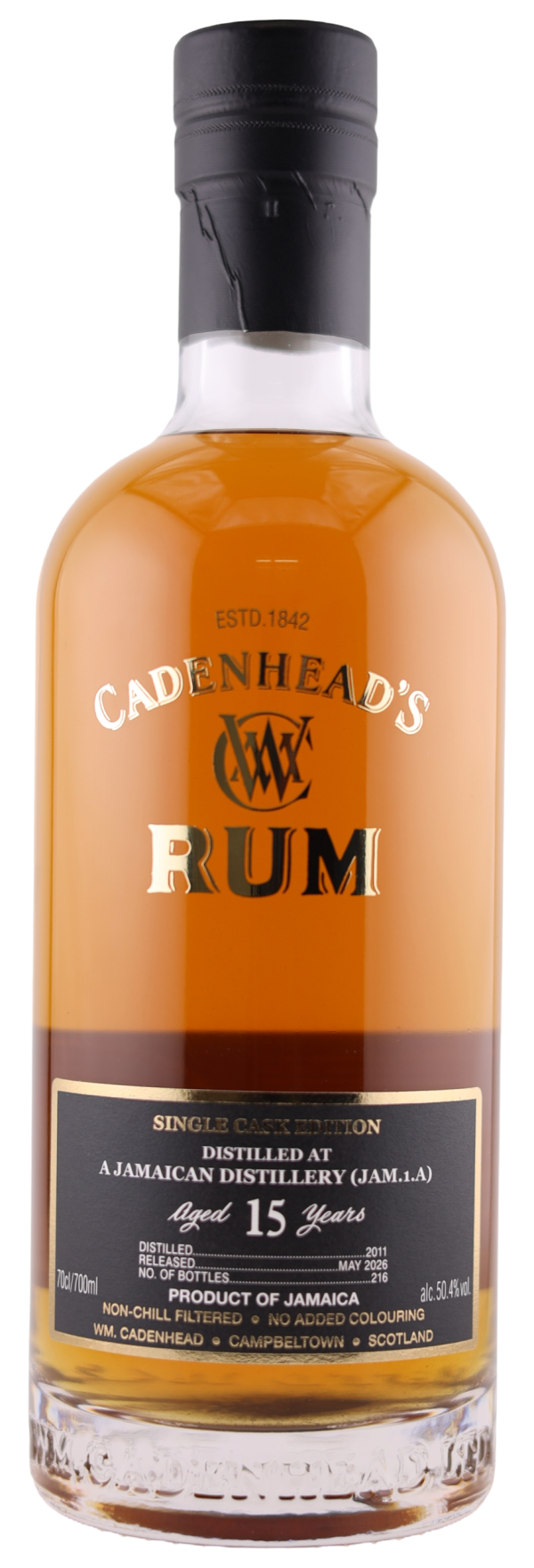 A Jamaican Distillery (JAM.1.A) 15yo 50.4% abv 70cl Rum