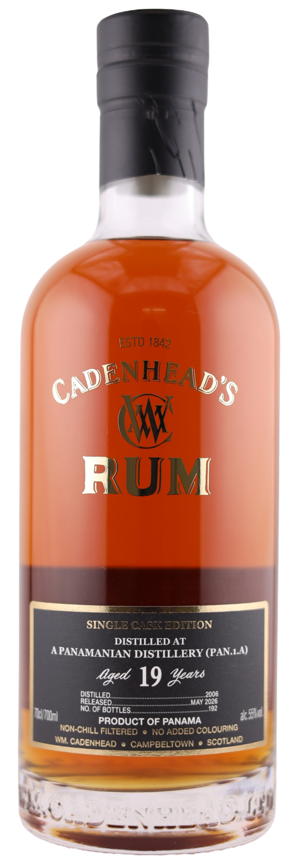 A Panamanian Distillery (PAN.1.A) 19yo 55% abv 70cl Rum