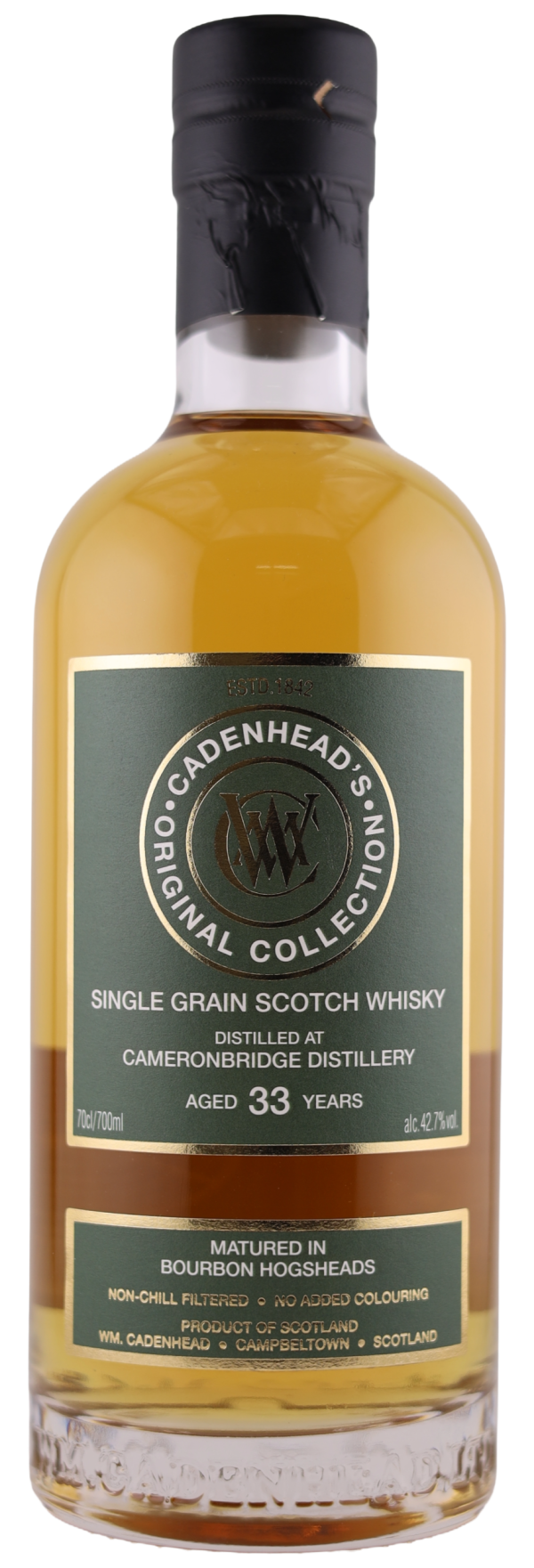 Cameronbridge 33yo 42.7% abv 70cl Single Grain Whisky