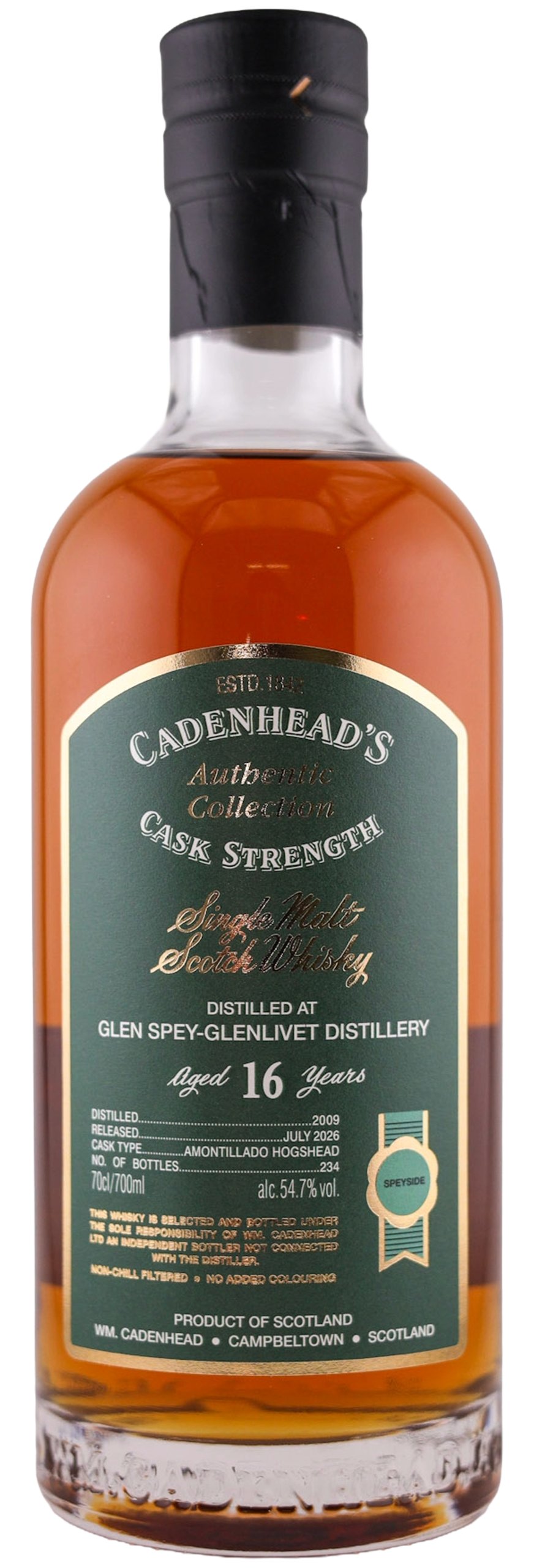 Glen Spey-Glenlivet 16yo 54.7% abv 70cl Single Malt Whisky