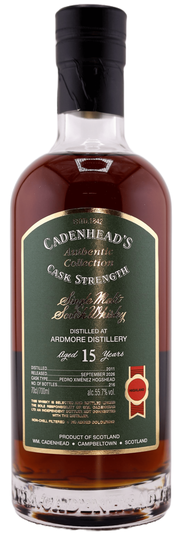 Ardmore 15yo 55.7% abv 70cl Single Malt Whisky