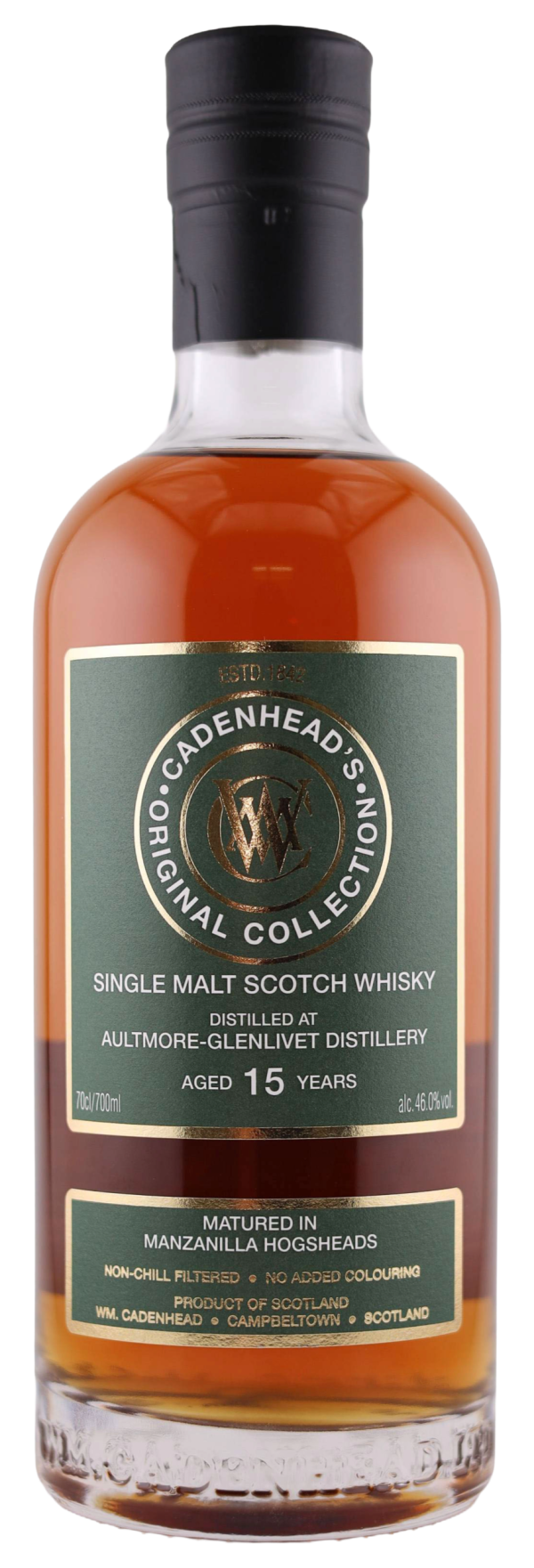 Aultmore-Glenlivet 15yo 46% abv 70cl Single Malt Whisky