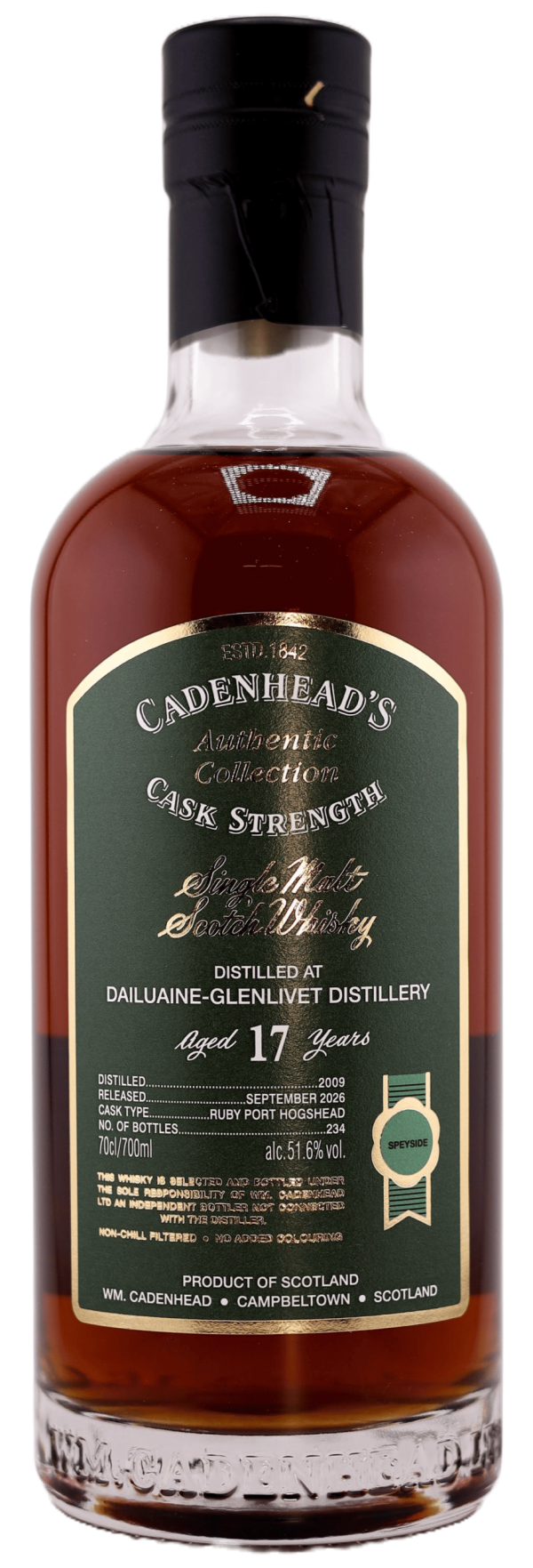 Dailuaine-Glenlivet 17yo 51.6% abv 70cl Single Malt Whisky