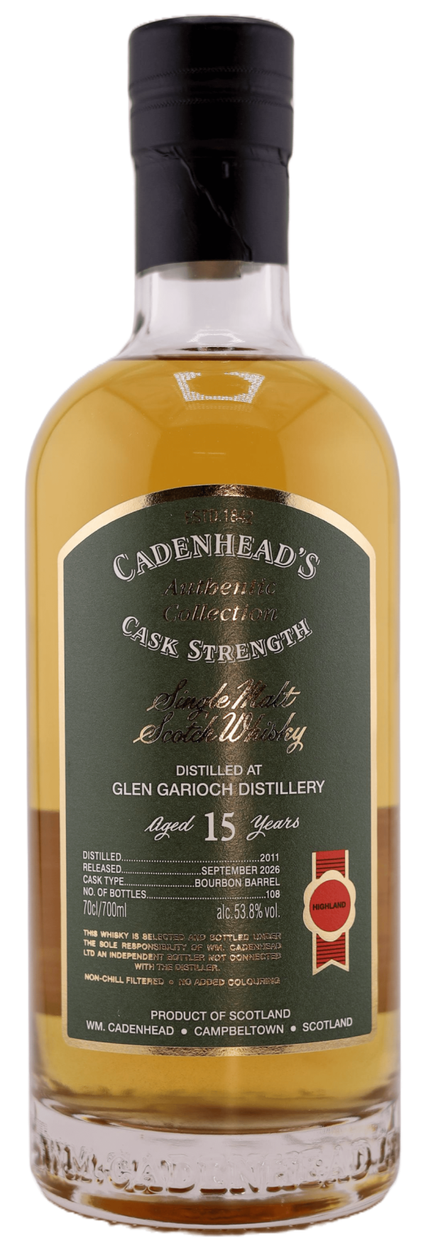 Glen Garioch 15yo 53.8% abv 70cl Single Malt Whisky