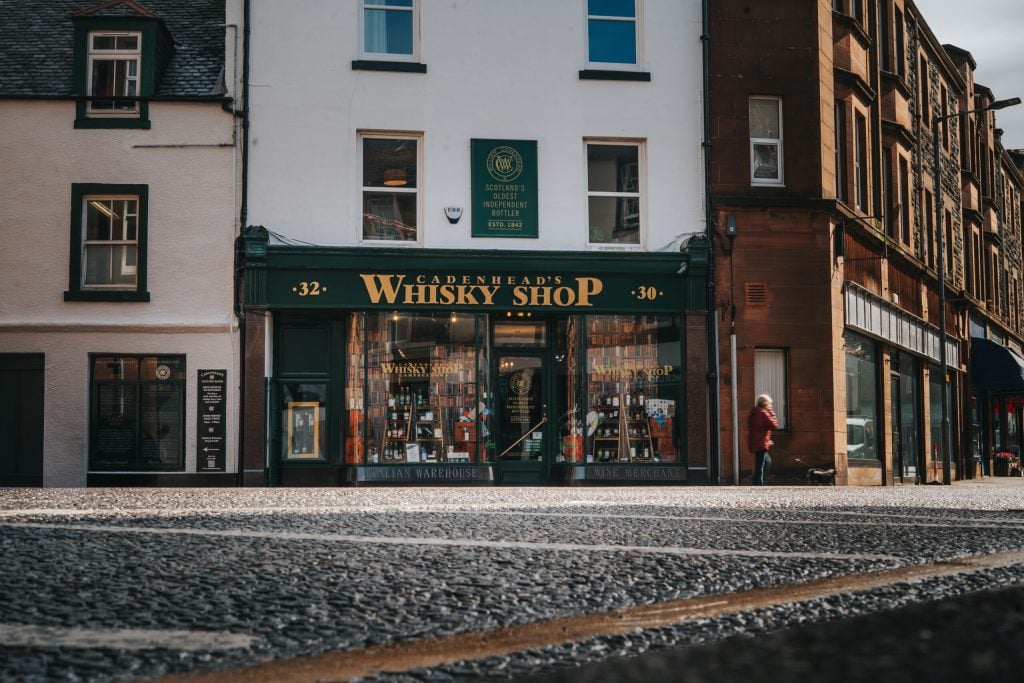 The Cadenhead's whisky shop on Union Street, Campbeltown