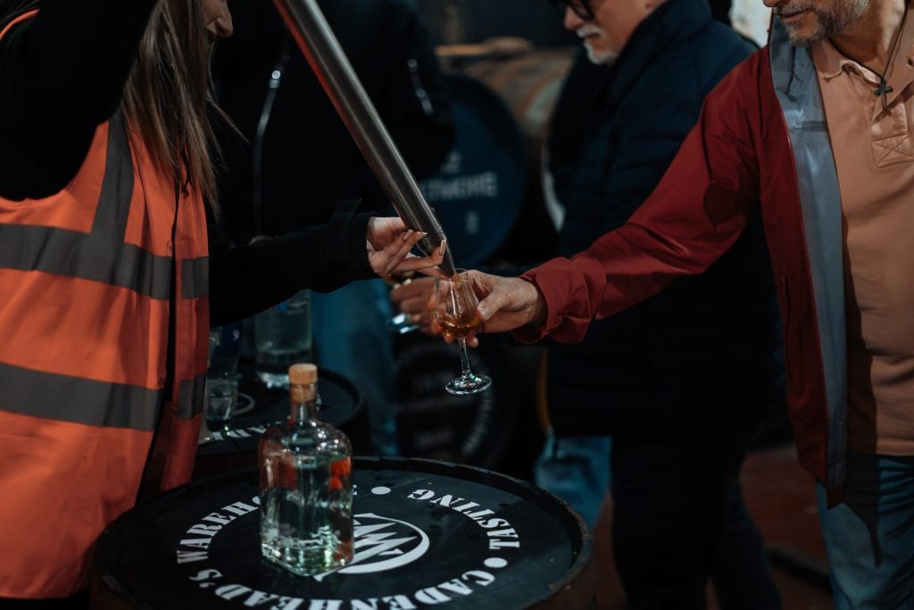 A dram drawn straight from the cask at a Cadenhead's warehouse tasting